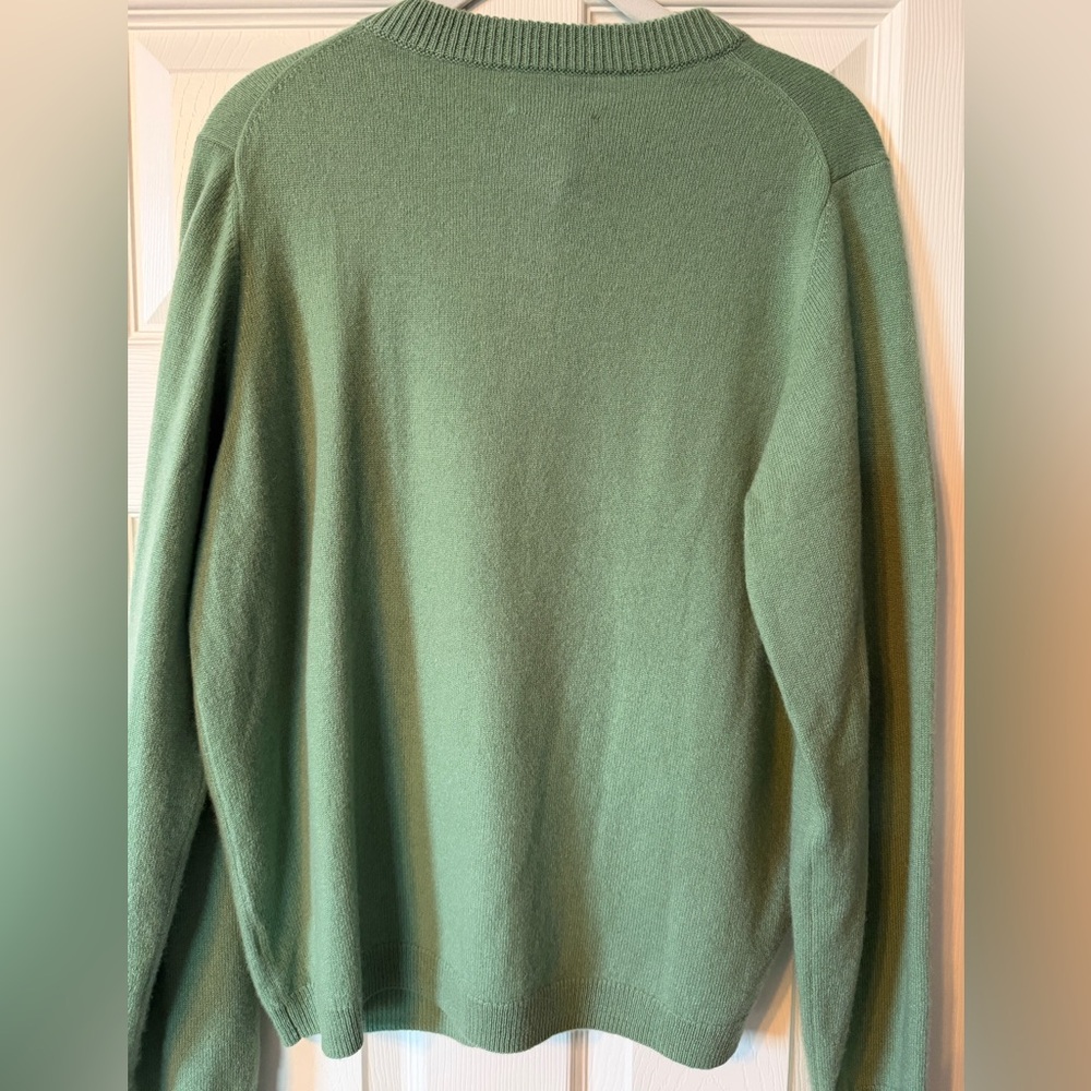 Tuckernuck Green Button-Front Cashmere Cardigan - Picture 4 of 7